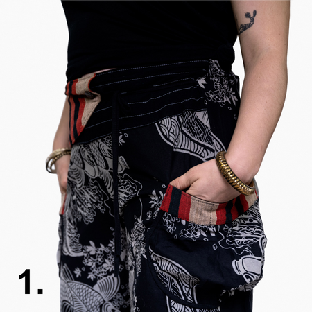 Tajlandia spodnie w rybki welony