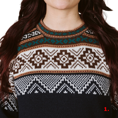 Peru Sweter z Alpaki - Śnieżynka brąz