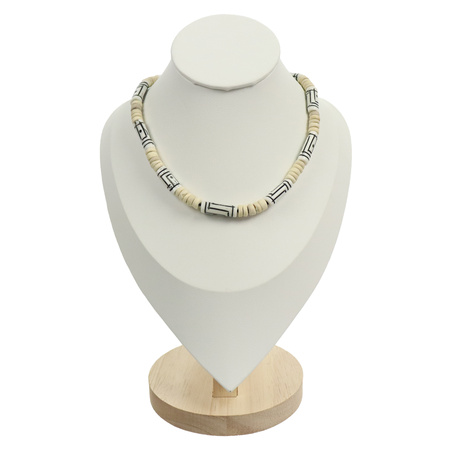 Naszyjnik z kości i kokosa