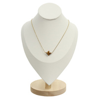 Naszyjnik z wisiorkiem kamiennym - koniczynka