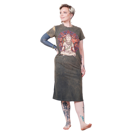 Tajlandia sukienka długa z nadrukiem