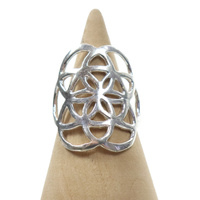 Pierścionek indyjski z motywem Kwiatu Życia