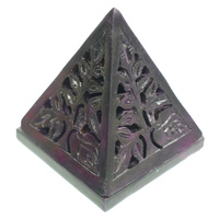 Świecznik z kamienia mydlanego - piramida