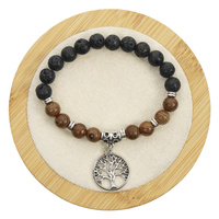 Bransoletka lawa i drewno