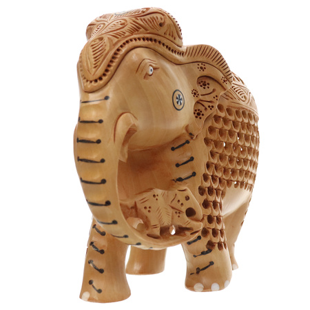 Drewniana figurka słonia - 16 cm