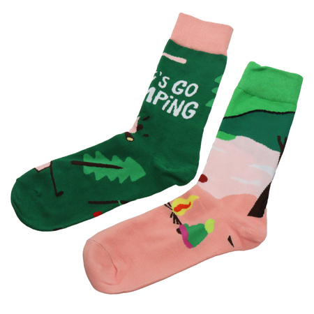 Kolorowe skarpetki za kostkę - natura