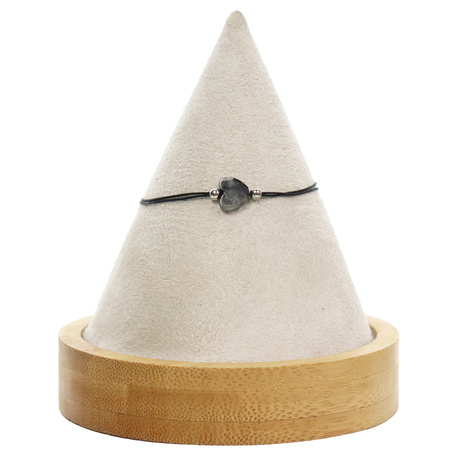 Bransoletka sznurek z kamiennym sercem