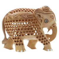 Drewniana figurka słonia - 12 cm