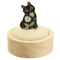 Przypinka metalowa - Czarne koty