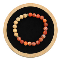 Bransoletka kamień i drewno