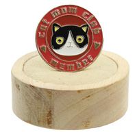 Przypinka metalowa - Czarne koty