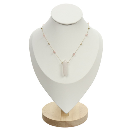 Naszyjnik z kamieniem i kryształkami 