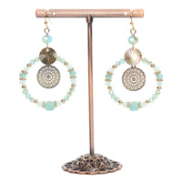 Kolczyki koła z kamyczkami