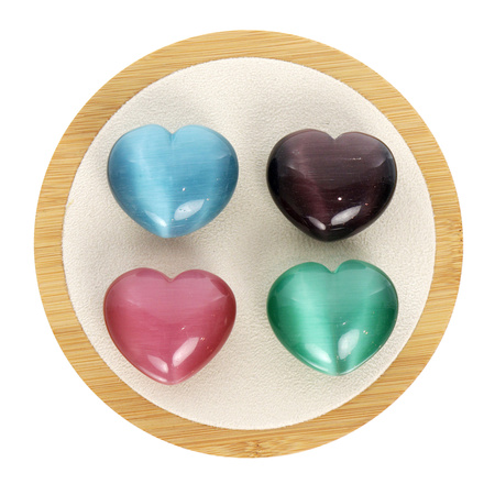 Serce z selenitu barwionego