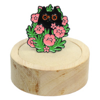 Przypinka metalowa - Czarne koty