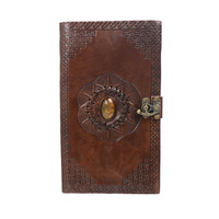 Notes skórzany XL z kamieniem