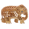 Drewniana figurka słonia - 8 cm