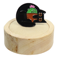 Przypinka metalowa - Czarne koty