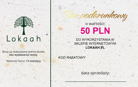 Bon podarunkowy na zakupy w LOKAAH.PL
