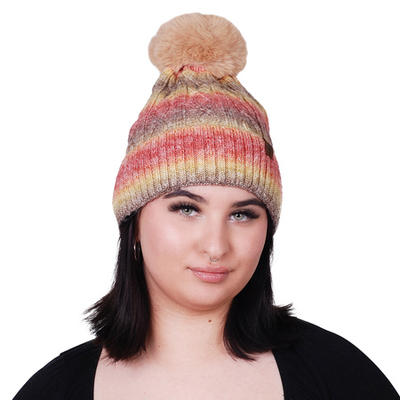 Czapka z pomponem ombre