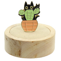 Przypinka metalowa - Czarne koty