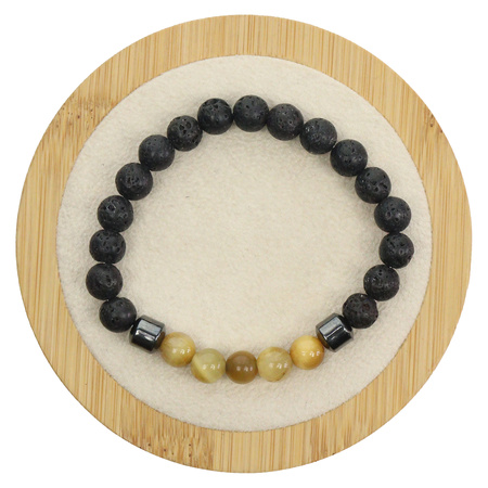 Bransoletka z kamienną lawą