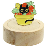 Przypinka metalowa - Czarne koty