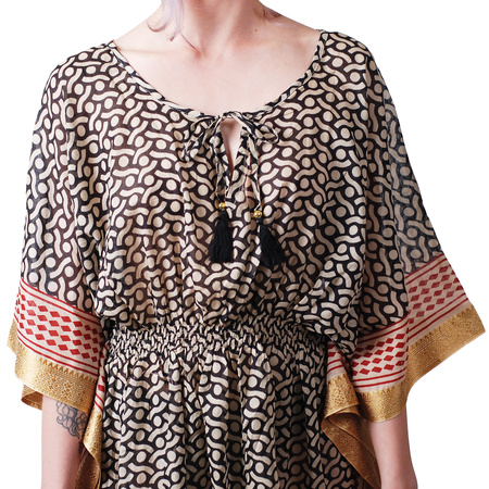 Tajlandia tunika damska ze złotym akcentem