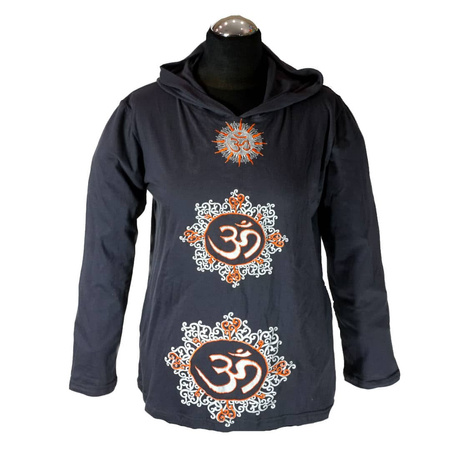 Bluza z kapturem NEPAL MANDALA OM GRAFIT