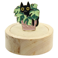 Przypinka metalowa - Czarne koty