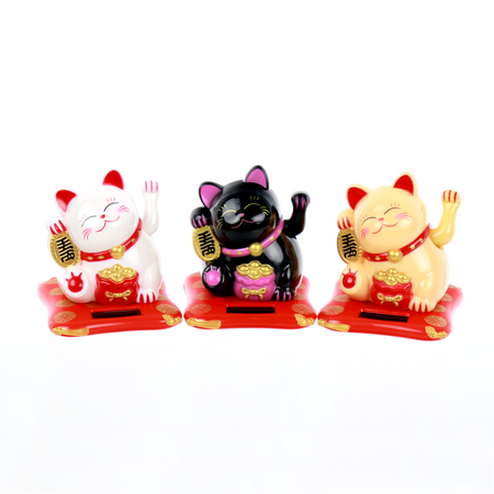Kot szczęścia Maneki Neko Solarny