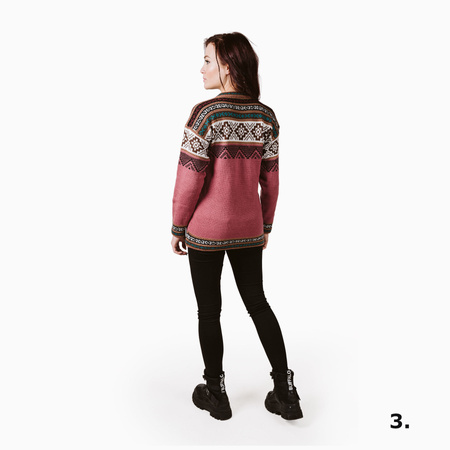 Peru Sweter z Alpaki - Śnieżynka brąz