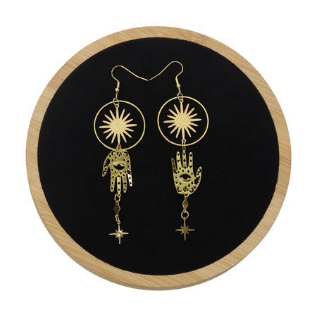 Kolczyki blaszane słońca