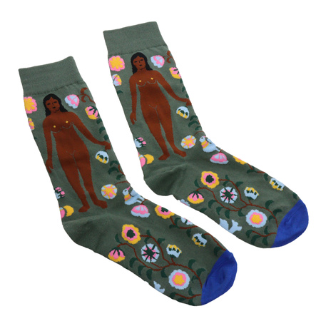 Kolorowe skarpetki za kostkę - natura