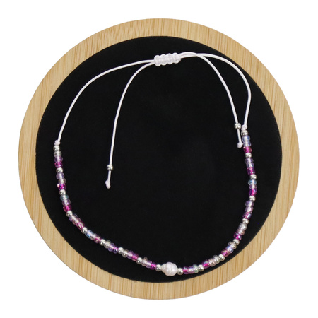 Bransoletka na stopę z koralikami