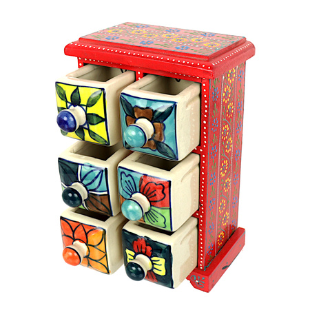 Szkatułka Indyjska z 6 szufladami