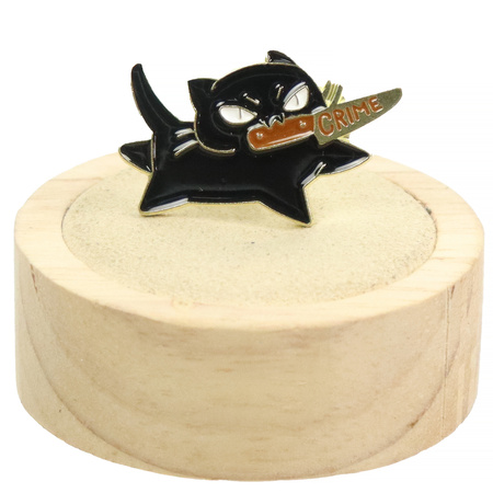 Przypinka metalowa - Czarne koty