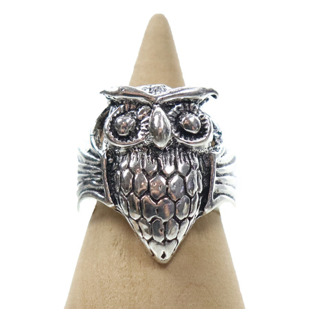 Pierścionek indyjski z motywem sowy