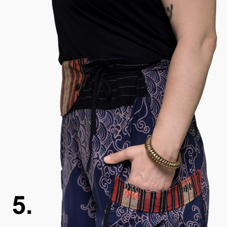 Tajlandia spodnie w rybki welony