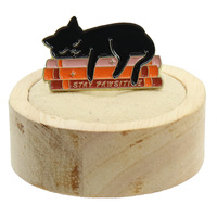 Przypinka metalowa - Czarne koty