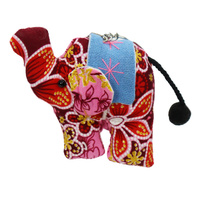 Ciemno różowy z błękitnym paskiem