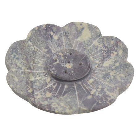 Podstawka na kadzidło z kamienia mydlanego - lotos