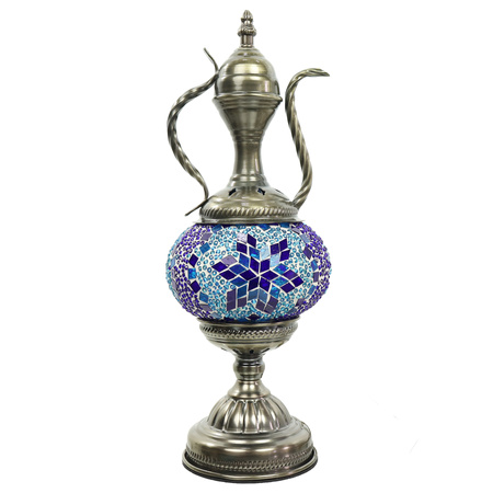 Lampa mozaikowa w kształcie wazy