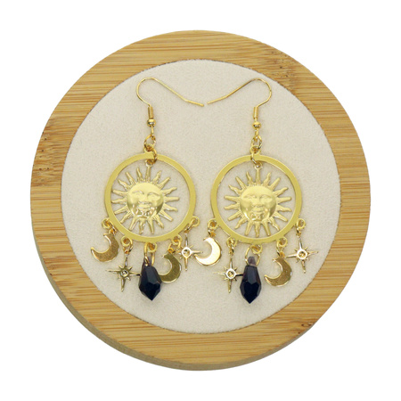 Kolczyki blaszane słońca