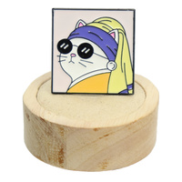 Przypinka metalowa -  Kot w obrazie