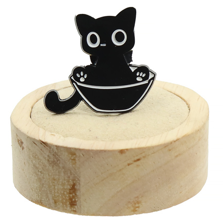 Przypinka metalowa - Czarne koty