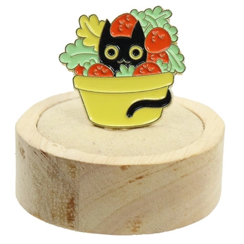 Przypinka metalowa - Czarne koty